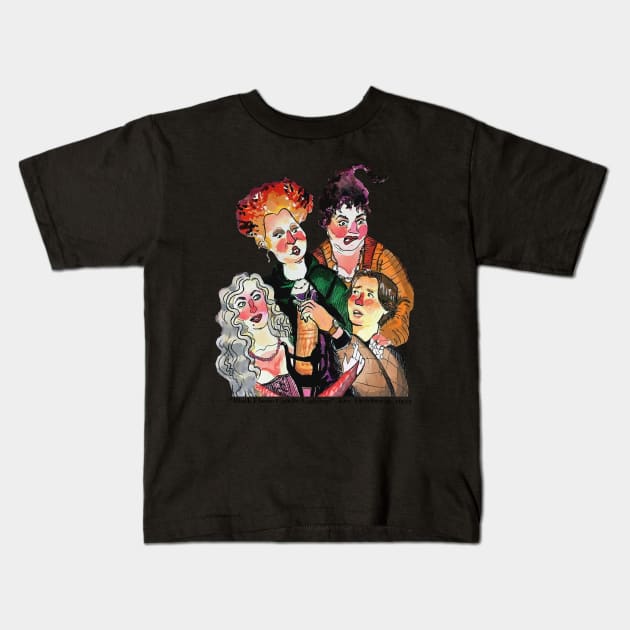 Hocus Pocus Black Flame Candle Lighting Kids T-Shirt by Scary Stories from Camp Roanoke